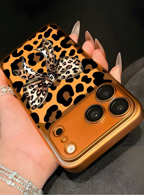 Leopard Cheetah Print Bow Ribbon Pattern